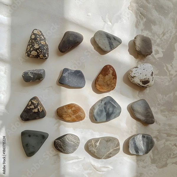 Obraz Natural Stone Flat Lay Background