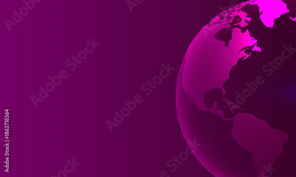 Obraz Blue Abstract Background with Earth Globe