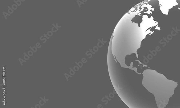 Obraz Blue Abstract Background with Earth Globe