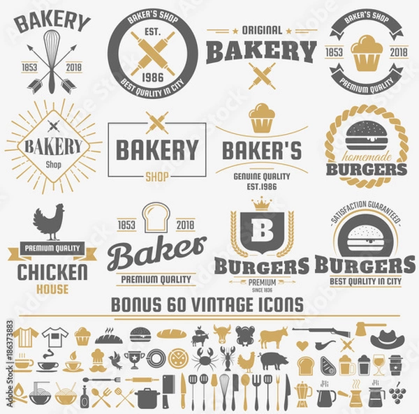 Obraz Restaurant Retro Vector Logo for banner