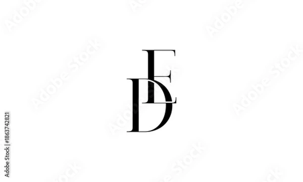 Obraz ED initial letters logo or ED monogram 