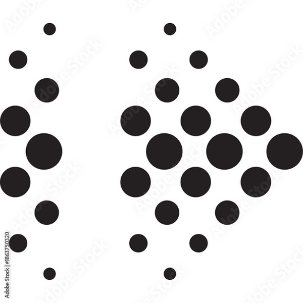 Obraz Arrow Halftone Illustration