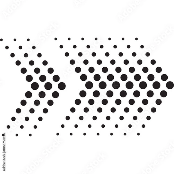 Obraz Arrow Halftone Illustration