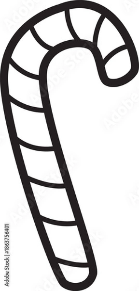 Obraz candy cane icon design illustration