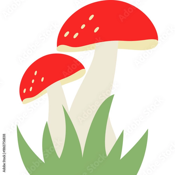 Obraz Cute Mushroom Illustration