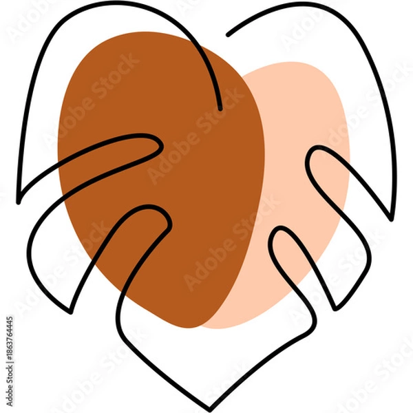 Obraz Monstera Line With Shape