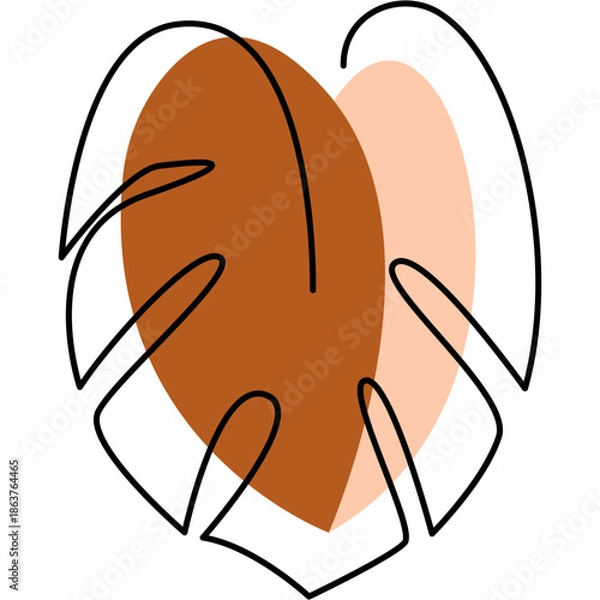 Obraz Monstera Line With Shape