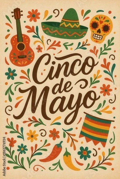 Obraz Cinco De Mayo Celebration Poster