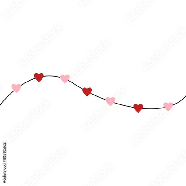 Obraz Love Hanging Illustration