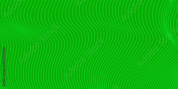 Fototapeta Smooth stylish abstract green wave background vector