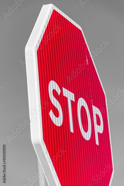 Obraz stop sign isolated on white