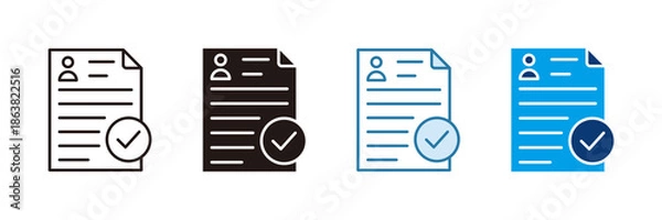 Fototapeta Order Confirmation Icon Set Multiple Style Collection