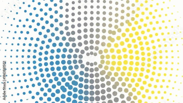 Obraz Vibrant gradient dots pattern on white background