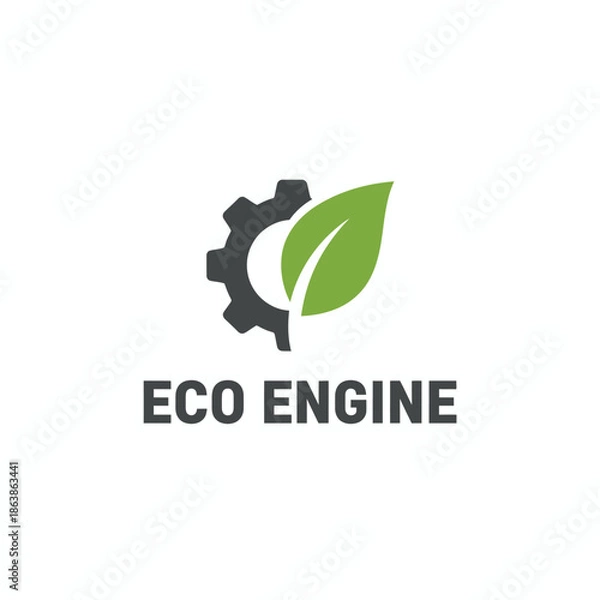 Obraz Eco Engine Industrial Nature Logo