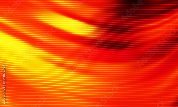 Obraz Orange and Yellow Abstract Light Waves Background for Creative Projects and Design