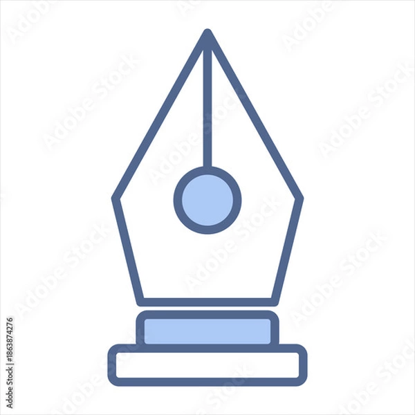 Obraz Nib Blue Icon Vector Illustration