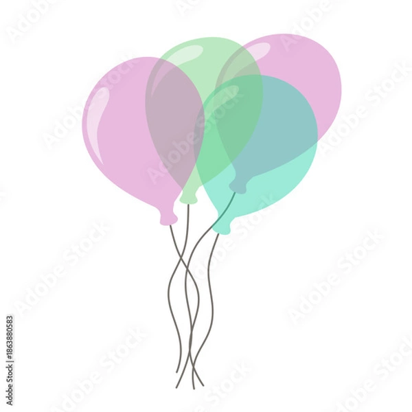Obraz Birthday Balloon Illustration