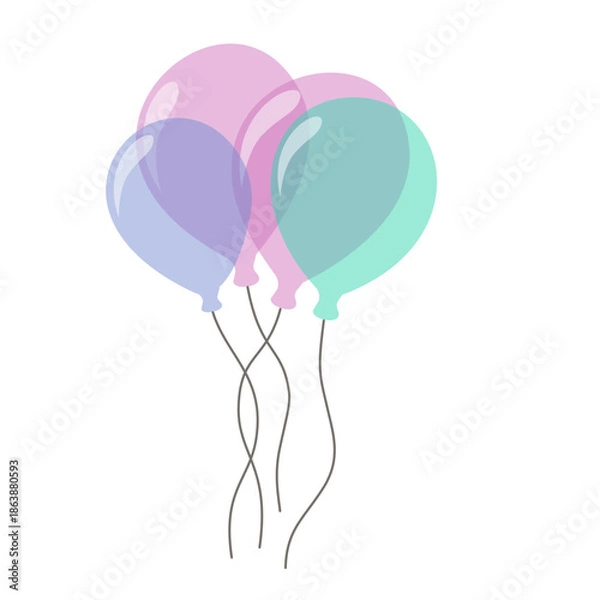 Obraz Birthday Balloon Illustration