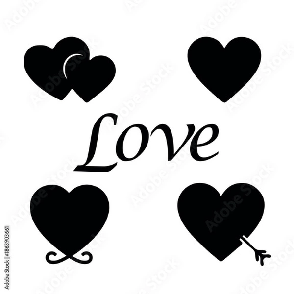 Obraz Valentine's Day love vector 
