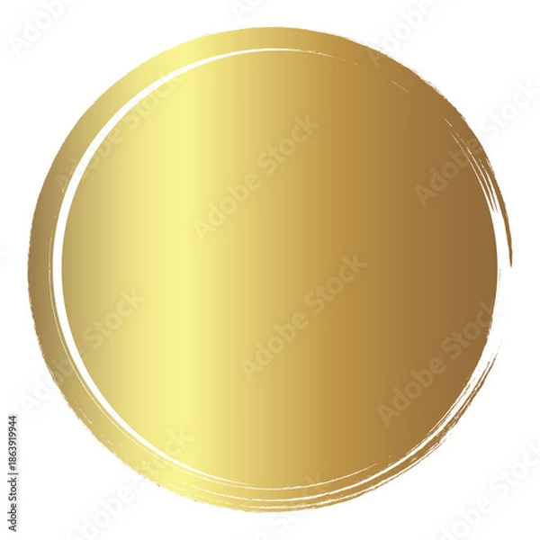 Obraz Elegant Gold Circle Frame. Golden quote circle vector.