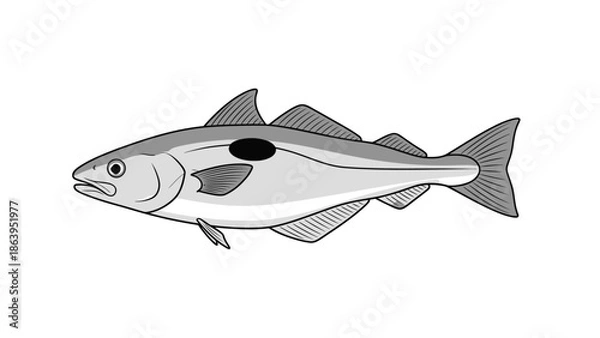 Obraz fish isolated in white background vector
