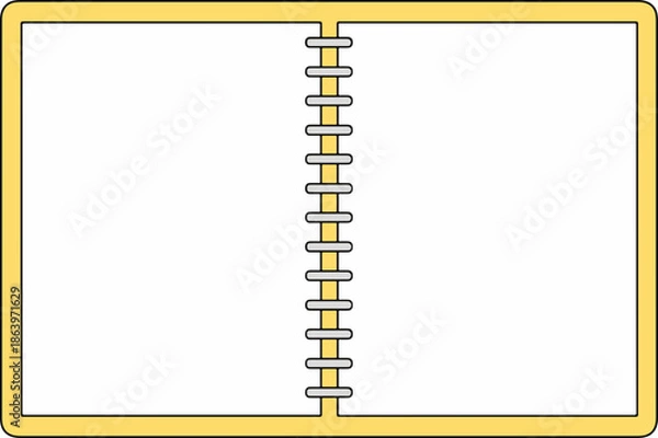 Obraz blank notebook isolated on white