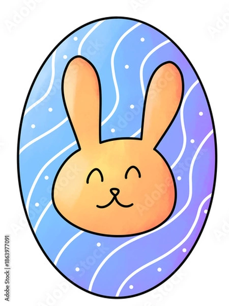 Obraz easter bunny rabbit egg ,art