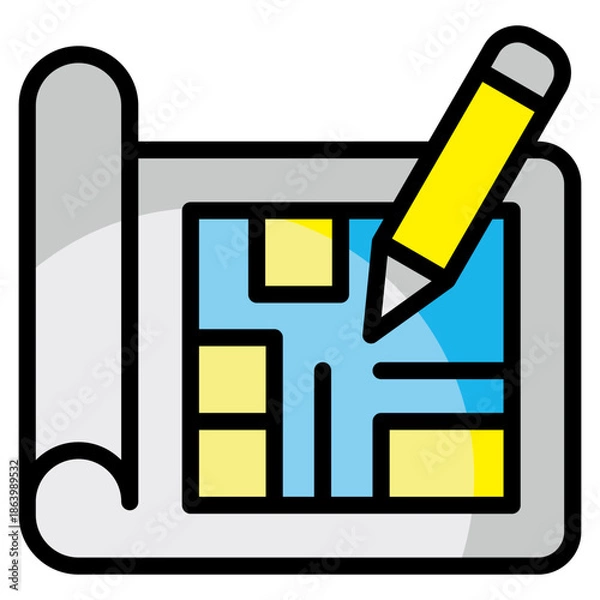 Obraz Blueprint  Icon Element For Design