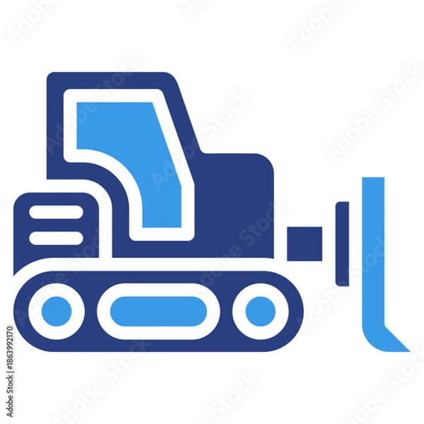 Obraz Bulldozer  Icon Element For Design