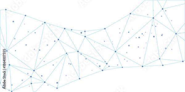 Fototapeta Complex network structure with interconnected nodes