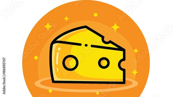 Obraz cheese icon vector illustration