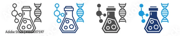Obraz bio chemistry icon sheet multiple style