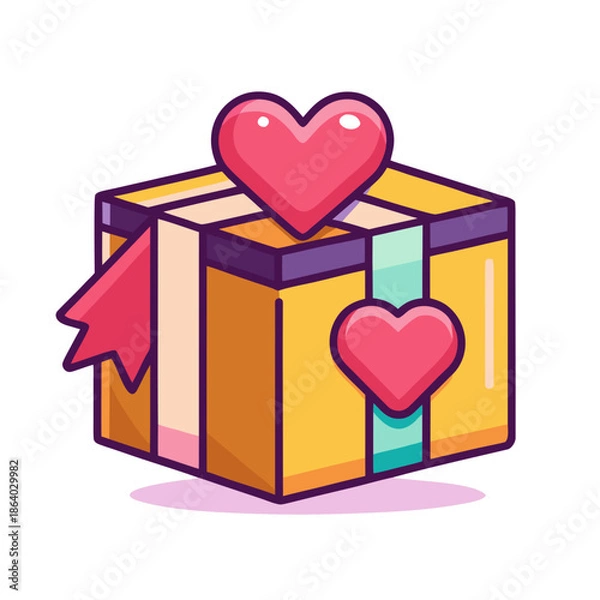Obraz Valentine Cute Gift Delivery