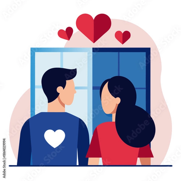 Obraz Valentine Romantic Window Scene