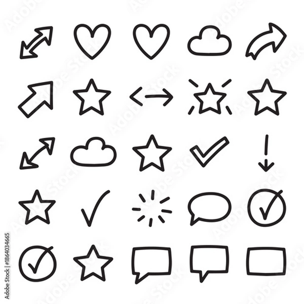 Obraz Social Media and UI Interface Symbol Set