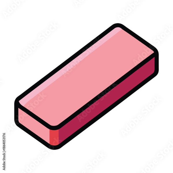 Obraz Pink Eraser Icon Illustration
