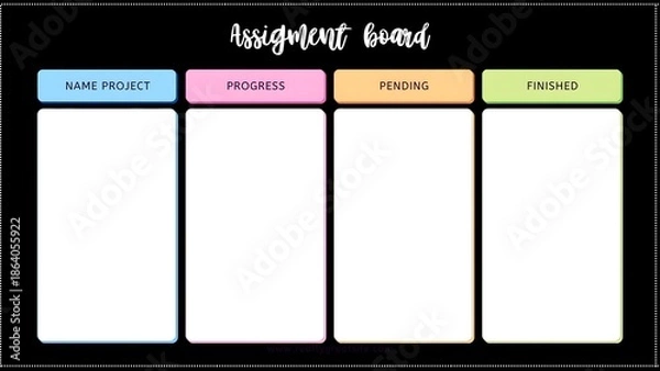 Obraz Assigment board version 1