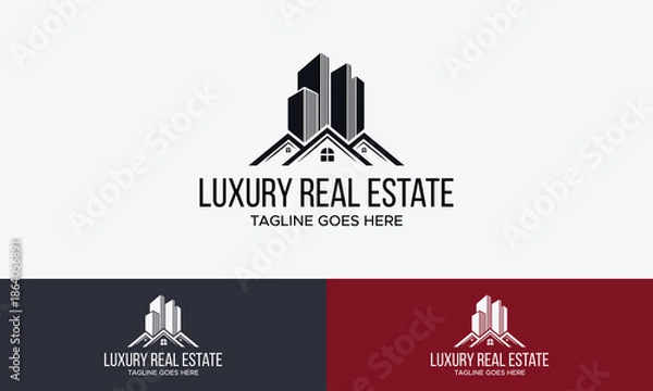 Obraz Modern Construction Real Estate Logo – Vector Template