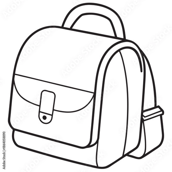 Obraz Backpack Line Art Vector