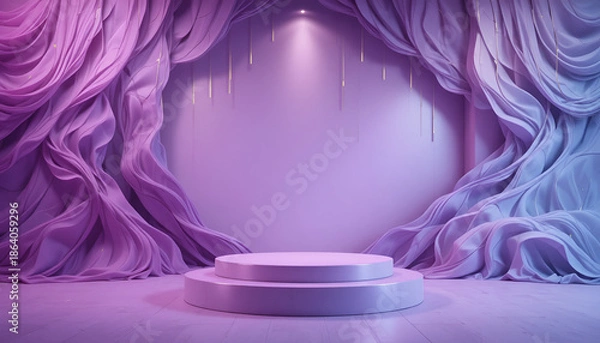 Obraz Lavender display with wave texture background