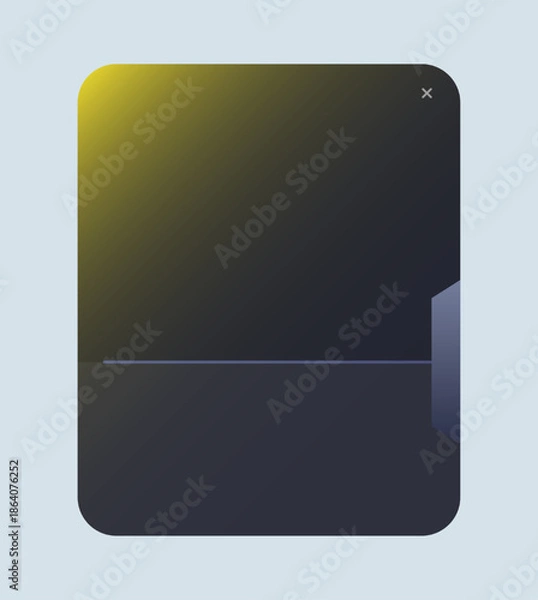 Obraz Minimal Dark Interface Frame for App Layout. Modern Dark UI Panel for Web or Software.