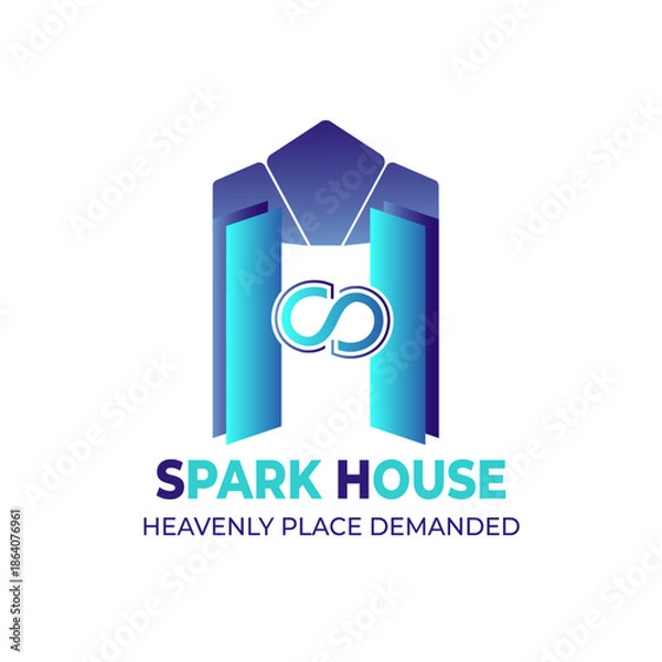 Fototapeta Spark House Logo Design Vector