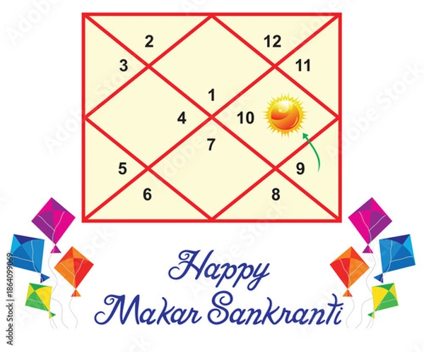 Obraz artistic creative makar sankranti background.eps