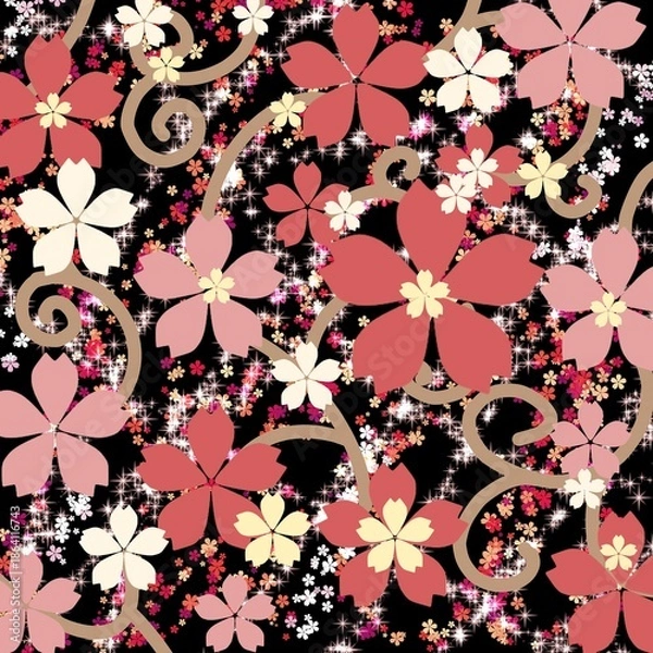Obraz seamless floral background