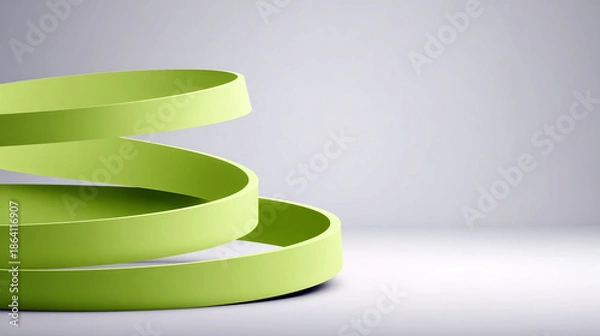 Obraz 緑の螺旋をモチーフにした背景素材