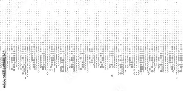 Obraz Vector streaming binary code background. Data and technology, decryption and encryption, computer background numbers 1,0. Coding or Hacker concept.  Vector illustration