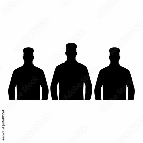 Obraz Standing Soldiers Silhouette Flat Image