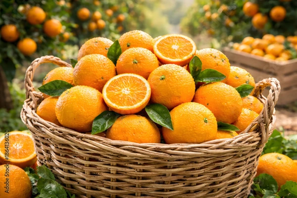 Obraz oranges in basket