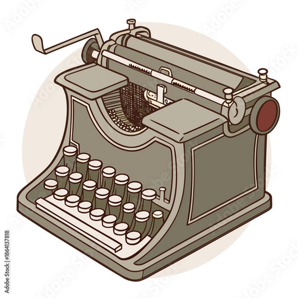 Obraz vintage typewriter with paper