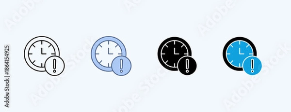 Fototapeta Delay Multiple Icon Illustration Vector